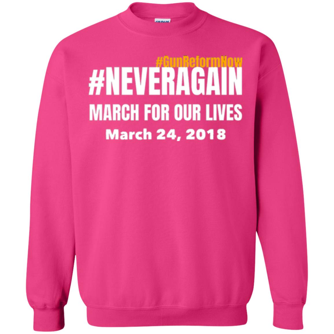 March For Our Lives Never Again Anti Gun T-shirt Heliconia