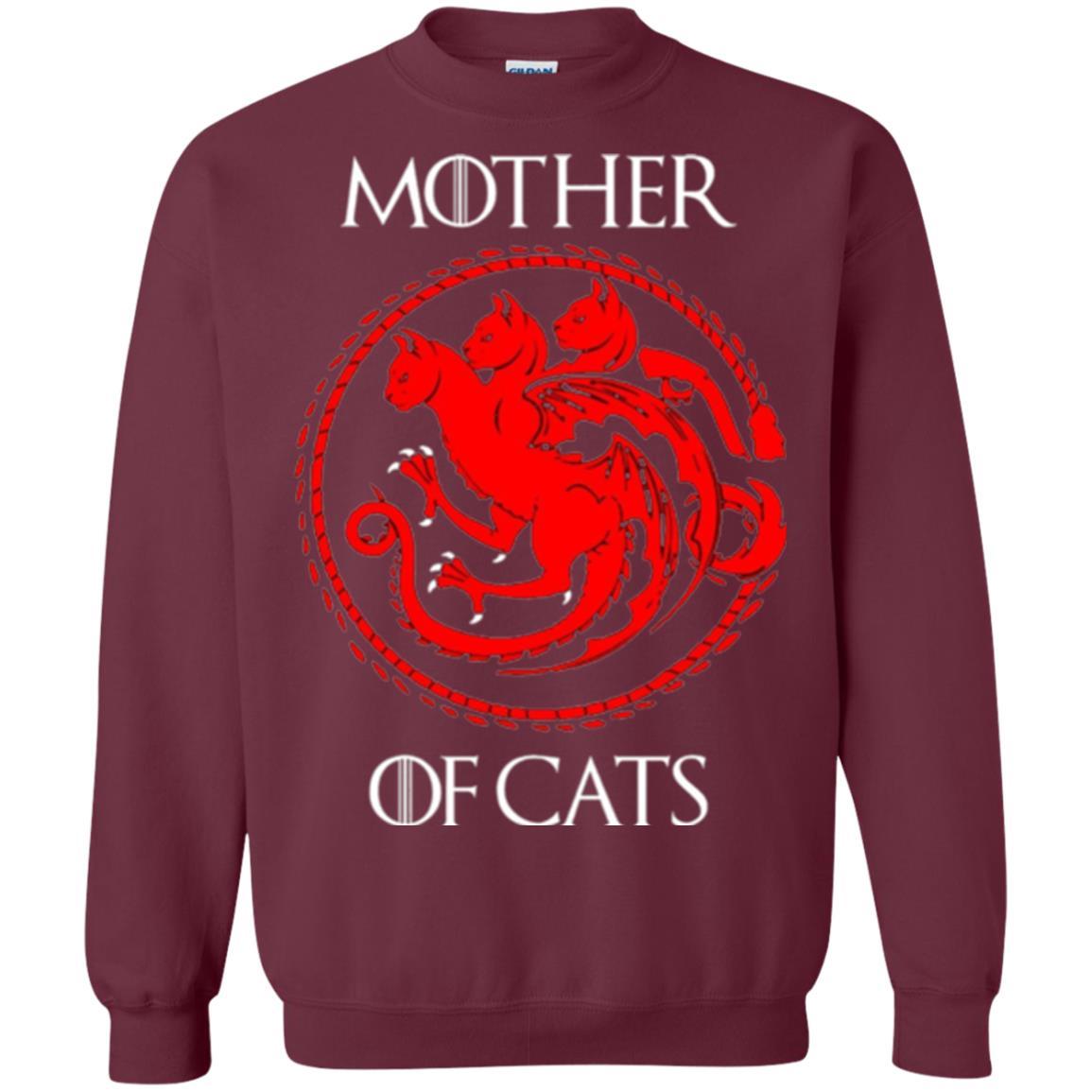 Cat Lover T-shirt Mother Of Cats Hot Maroon