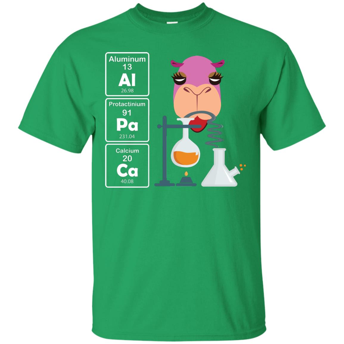Al-pa-ca Funny Element Chemistry Alpaca Lover Shirt Irish Green
