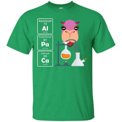 Al-pa-ca Funny Element Chemistry Alpaca Lover Shirt Irish Green