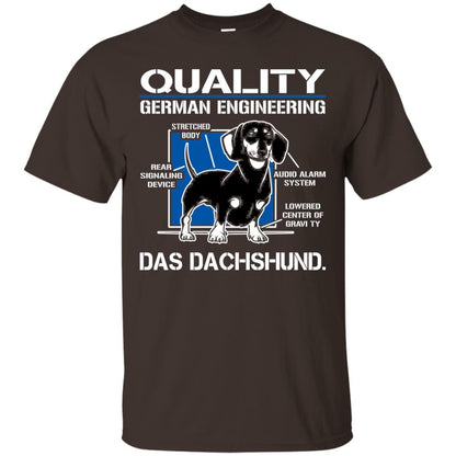 Quality German Engineering Das Dachshund Dog Lover T-shirt Dark Chocolate