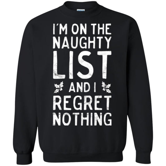 Christmas T-shirt I_m On The Naughty List Black