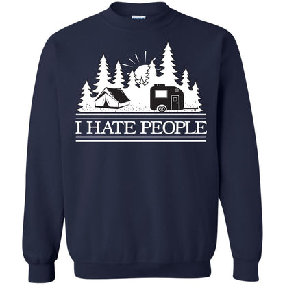 I Hate People Camping Lover Shirt Navy