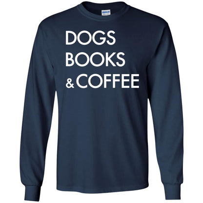 Dog Book And Coffee Shirt Navy