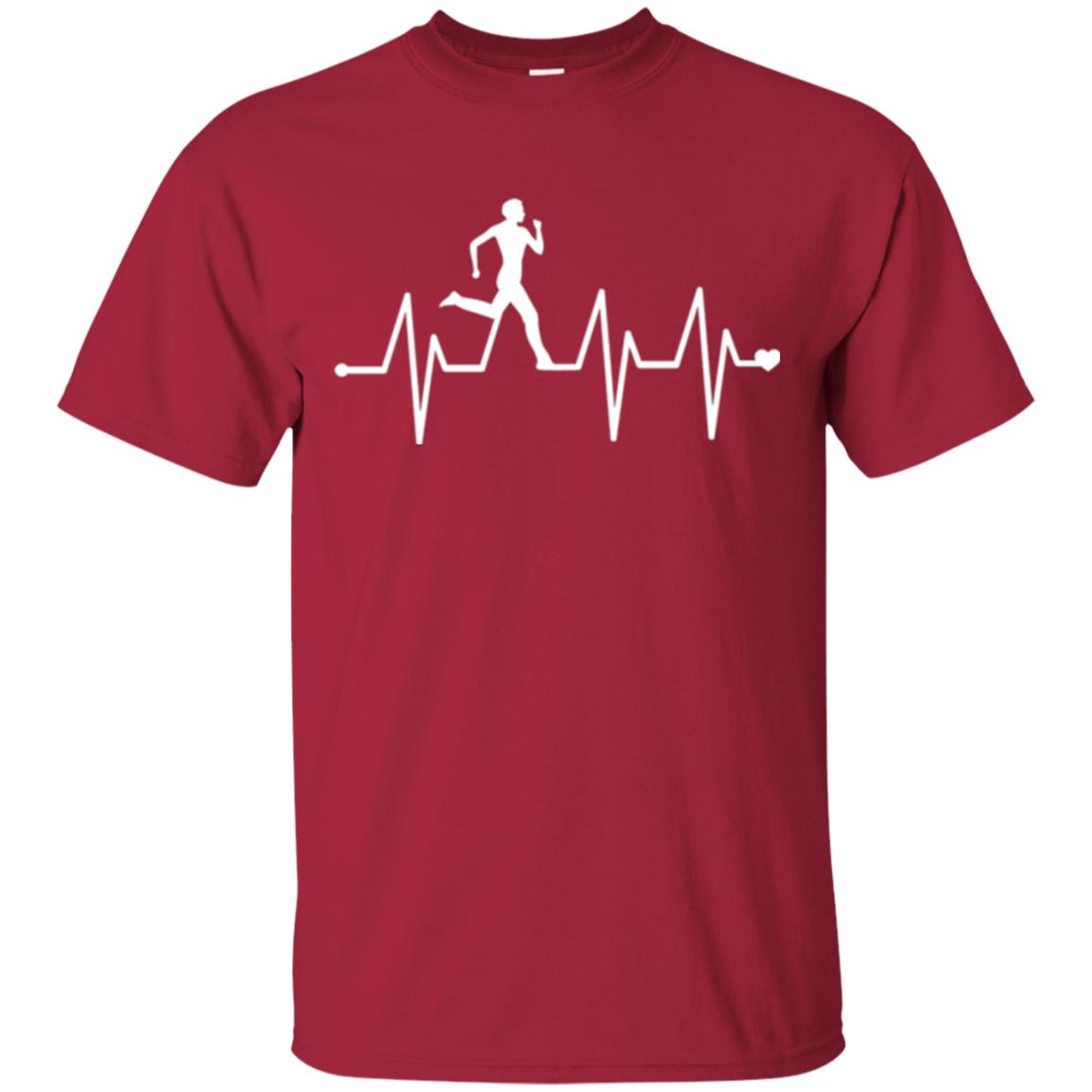 Running T-shirt Athletics Heartbeat Pulse Cardinal