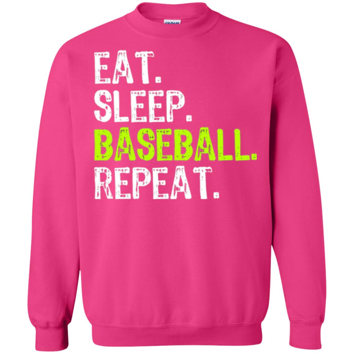 Baseball T-shirt Eat Sleep Baseball Repeat Heliconia
