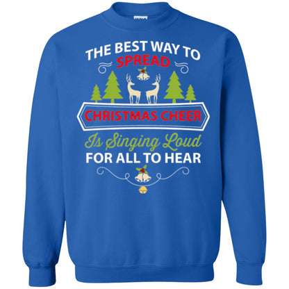 Christmas T-shirt Spread Christmas Cheer Singing Loud For All To Hear Royal