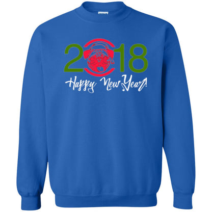 Dog Lovers T-shirt Happy New Year 2018 Royal