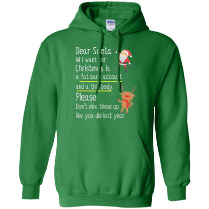 Christmas T-shirt Dear Santa All I Want For Christmas Irish Green