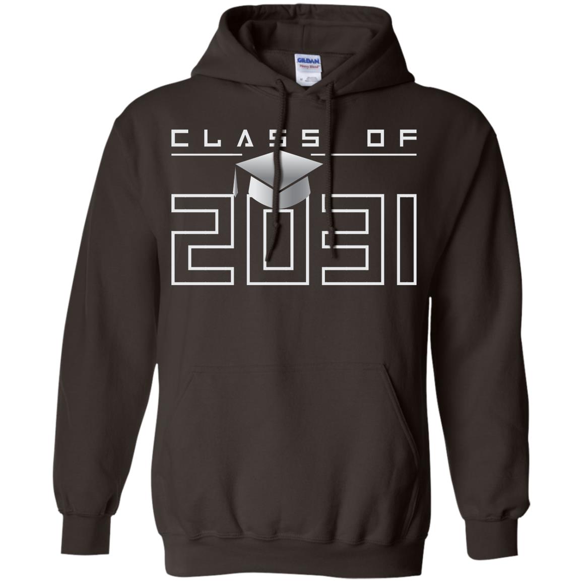 Class Of 2031 Kindergarten First Day Of School Graduate In 2031 Shirt Dark Chocolate