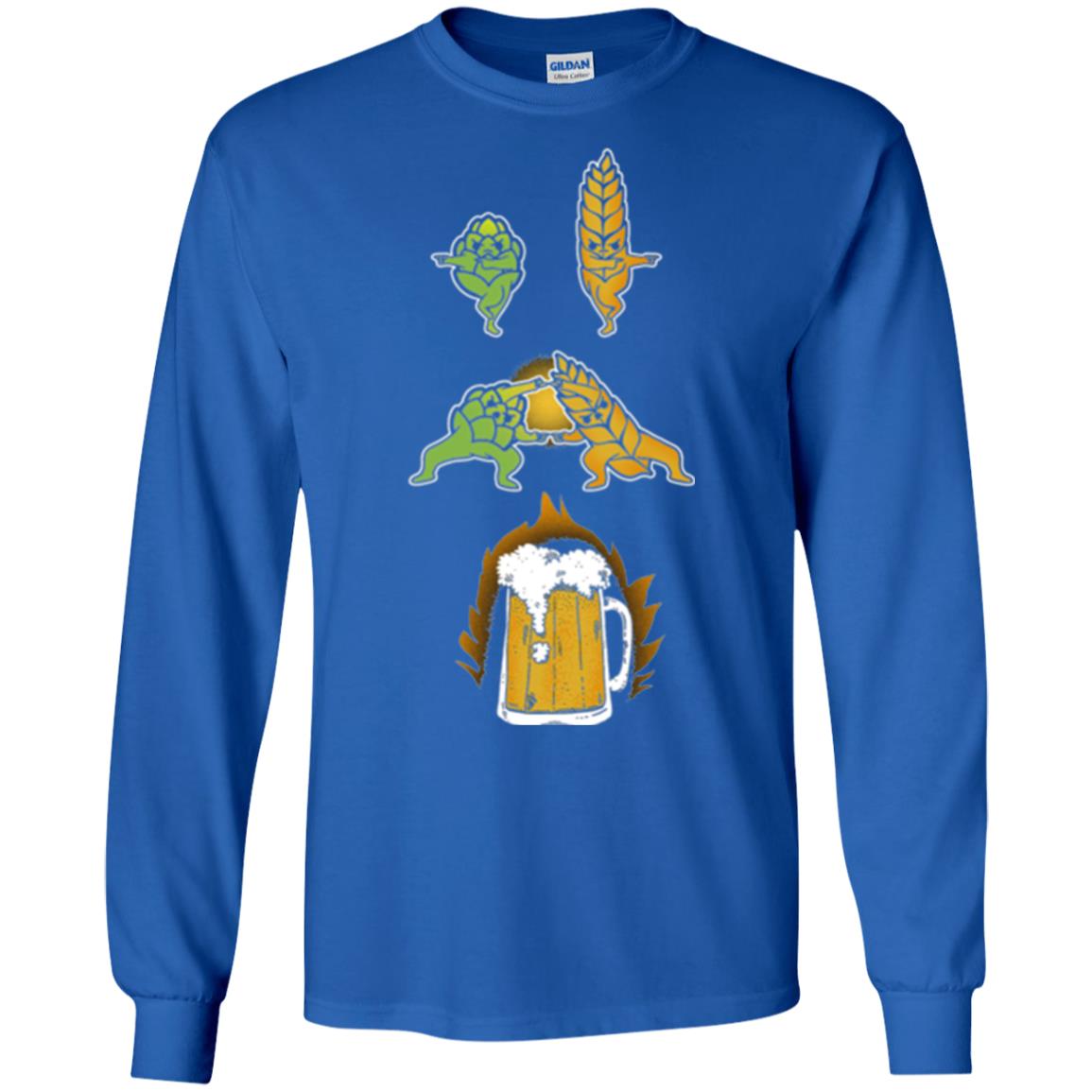 Hop And Malt Fusion To Beer Funny Beer Lover T-shirt Royal