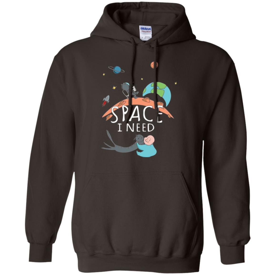 Funny Astronaut Universe Pun T-shirt I Need Space Dark Chocolate