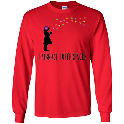 Embrace Differences Shirt Proud Autism Awareness T-shirt Red