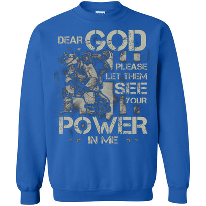 Dear God Please Let Them See Yuor Future In Me Military Shirt Royal