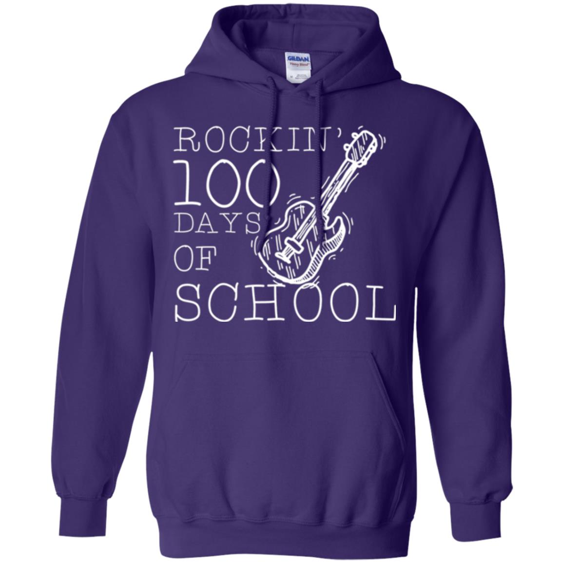 Rockin_ 100 Days Of School Teachers Students T-shirt Purple