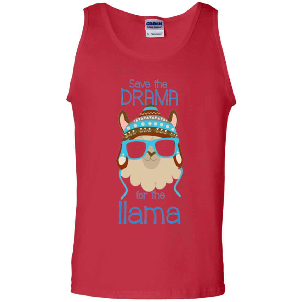 Llama Lovers T-shirt Save The Drama For The Llama Red