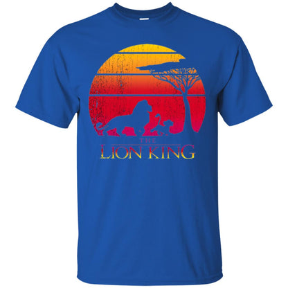 Cartoon T-shirt Lion King Vintage Sunset Royal