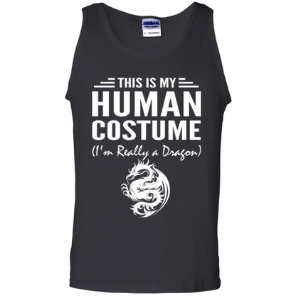 Dargon T-shirt This Is My Human Costume I_m Really A Dragon Black