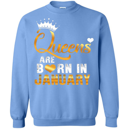 Birthday T-shirt Queens Are Born Iin January Carolina Blue