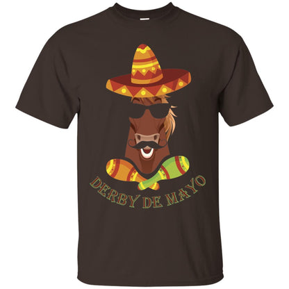 Derby De Mayo Kentucky Horse Race Sombrero Mexican T-shirt Dark Chocolate