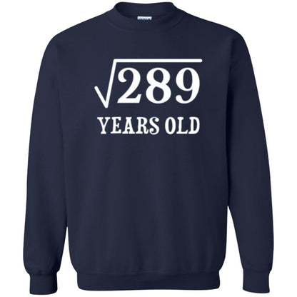 Brithday T-shirt Square Root Of 289 Navy