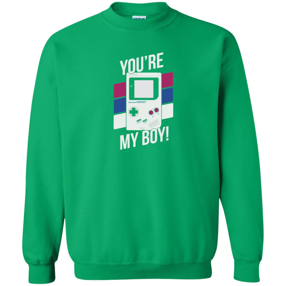 You_re My Boy Stripe Graphic Game Shirt For Boy Irish Green