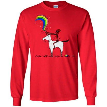 Deadpool With Unicorn Movie T-shirt Red