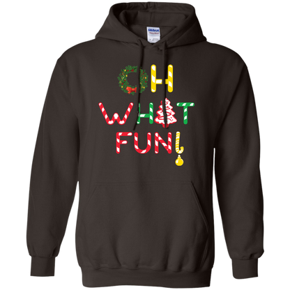 Christmas T-shirt Oh What Fun Dark Chocolate
