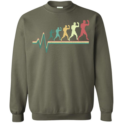 Boxing Heartbeat Boxer Gift Shirt Military Green
