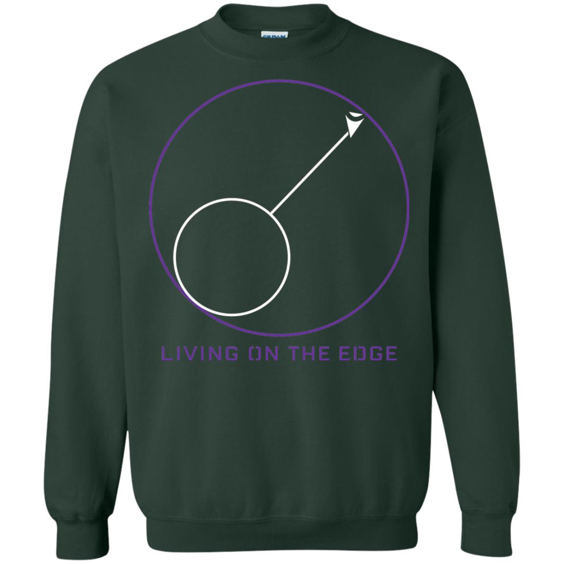 Gamer T-shirt Living On The Edge Run From The Storm Forest Green