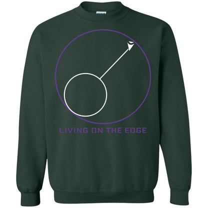 Gamer T-shirt Living On The Edge Run From The Storm Forest Green