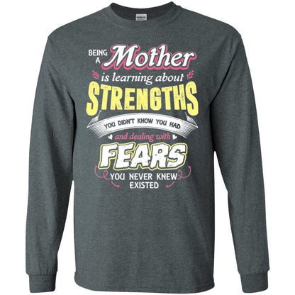 Being A Mom Means Mommy T-shirt Dark Heather