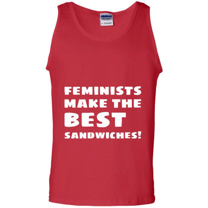 Feminists Make The Best Sandwiches Conversation T-shirt Red