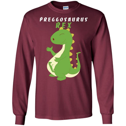 Dinosaur Pregnancy Pregosaurus Shirt Maroon