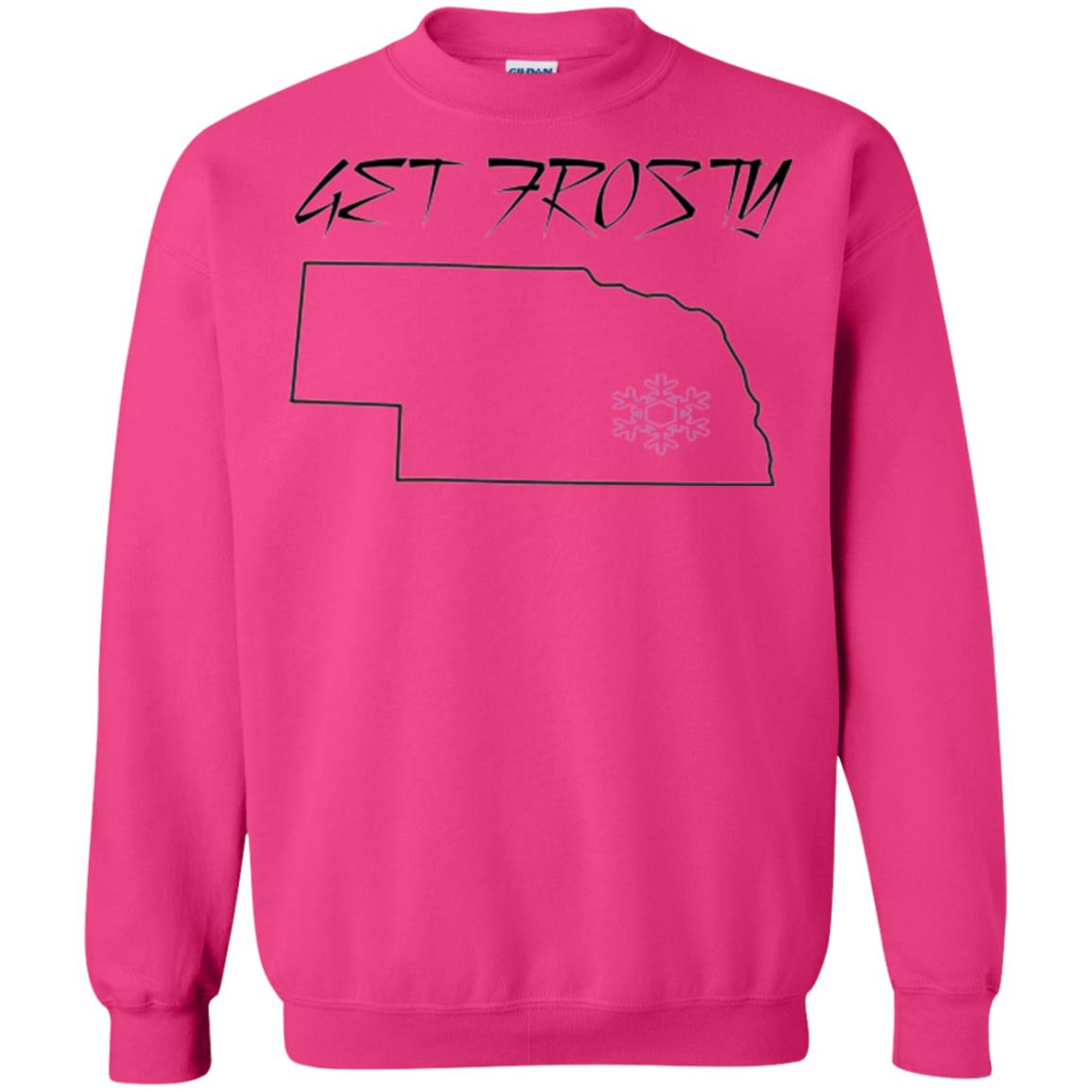 Christmas T-shirt Get Frosty Nebraska Football Heliconia