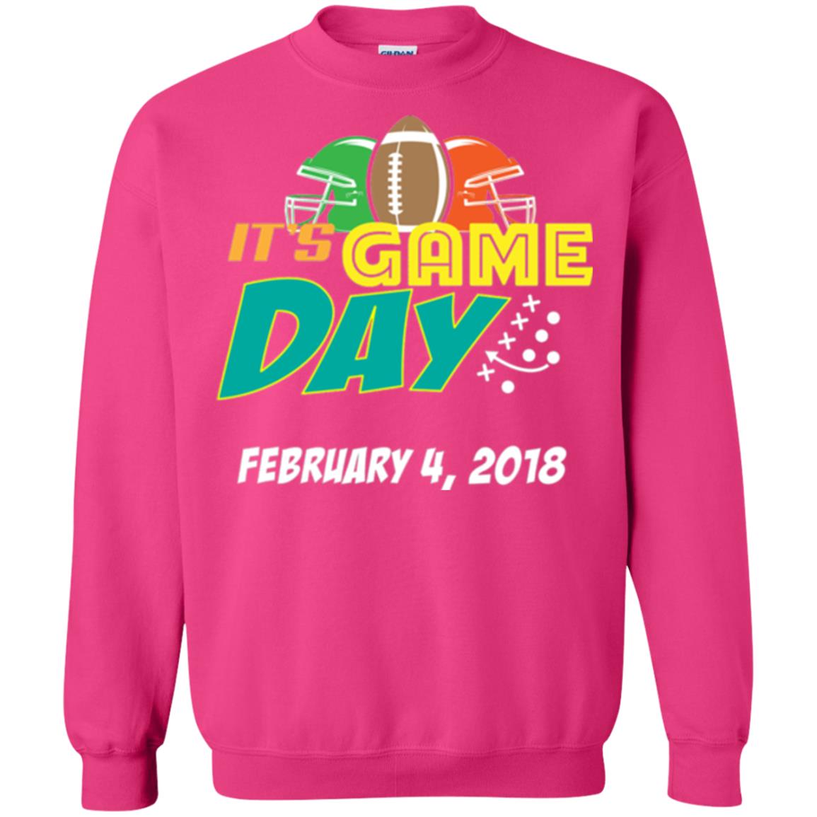 Football Lover T-shirt It_s Game Day February 4 2018 T-shirt Heliconia