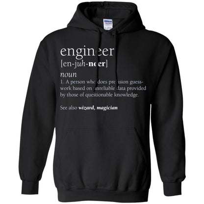 A Person Who Does Precision Guess Work Based On Unreliable Data Engineer Definition T-shirt Black