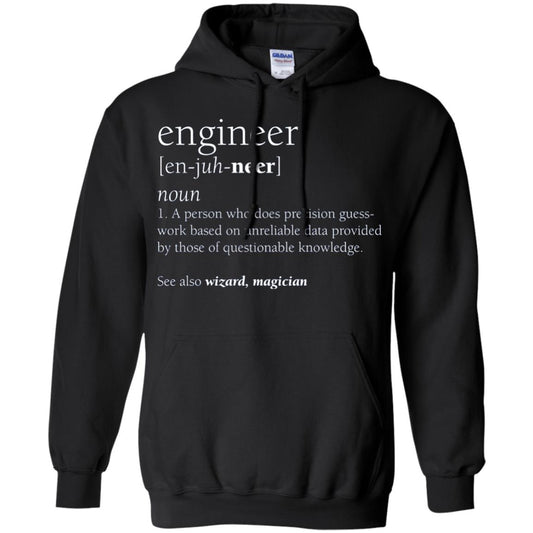 A Person Who Does Precision Guess Work Based On Unreliable Data Engineer Definition T-shirt Black