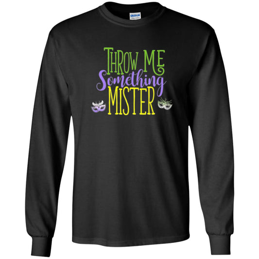 Throw Me Something Mister Mardi Gras T-shirt Black