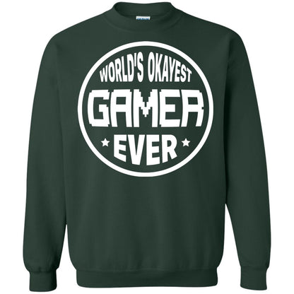 World’s Okayest Gamer Ever Best T-shirt For Gaming Lover Forest Green