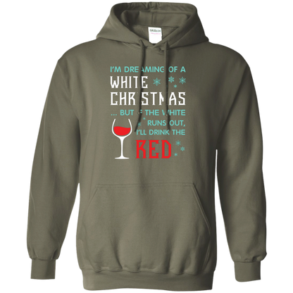 Christmas T-shirt I'm Dreaming Of A White Christmas Military Green