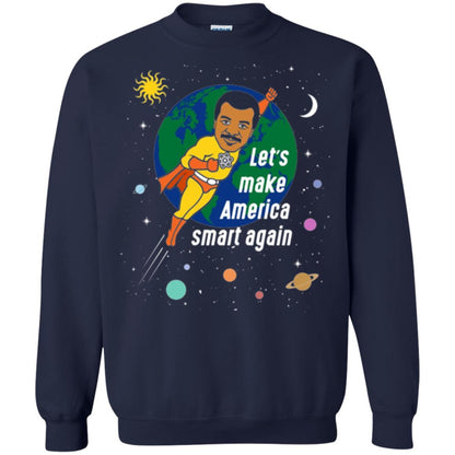 Astronomy T-shirt Let's Make America Smart Again Navy