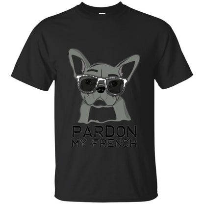 French Bulldog T-shirt Pardon My French T-shirt Black