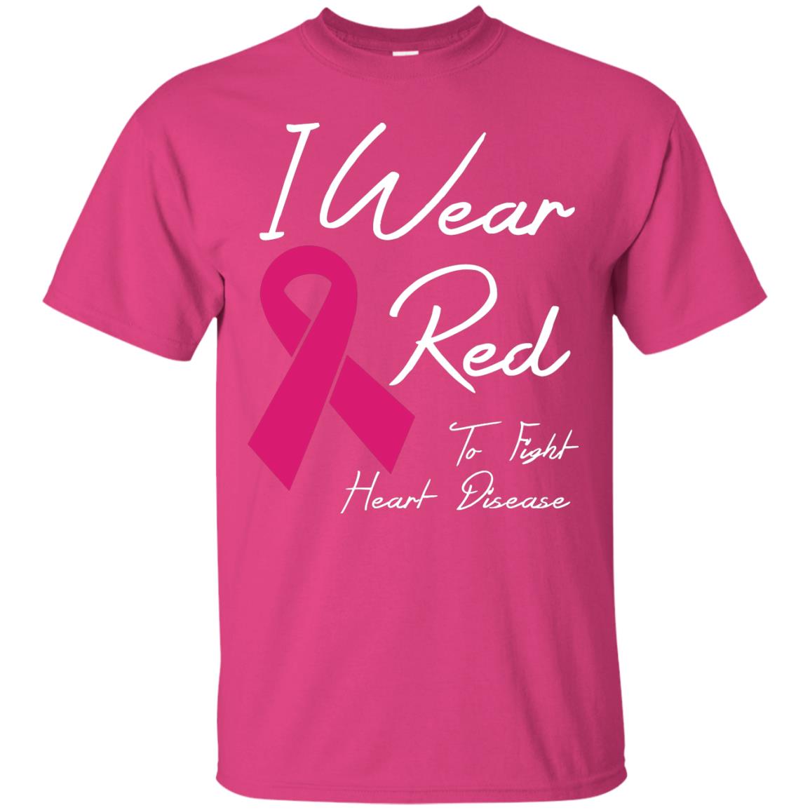 I Wear Red To Fight Heart Disease T-shirt Heliconia