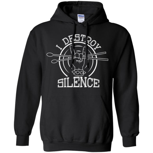 Drummer T-shirt I Destroy Silence Black