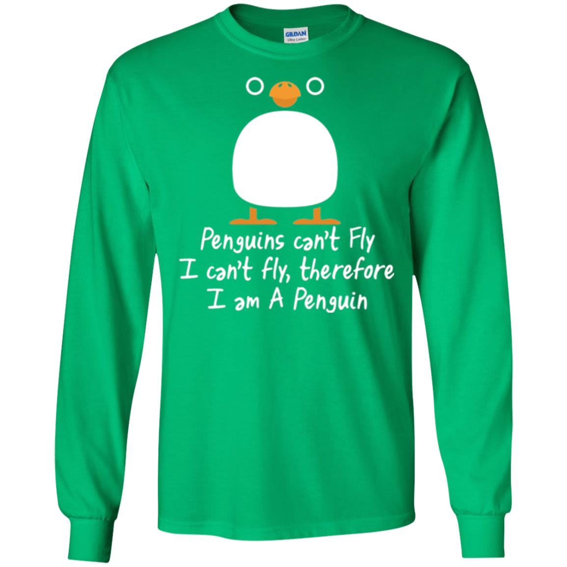 Penguin T-shirt I Can_t Fly Irish Green