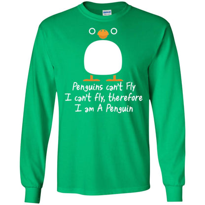 Penguin T-shirt I Can_t Fly Irish Green