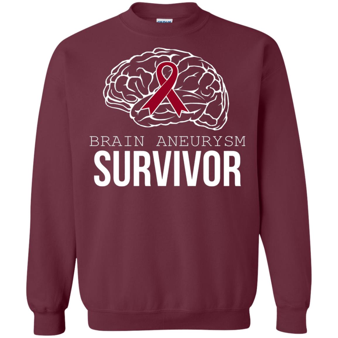 Brain Aneurysm Survivor T-shirt Maroon