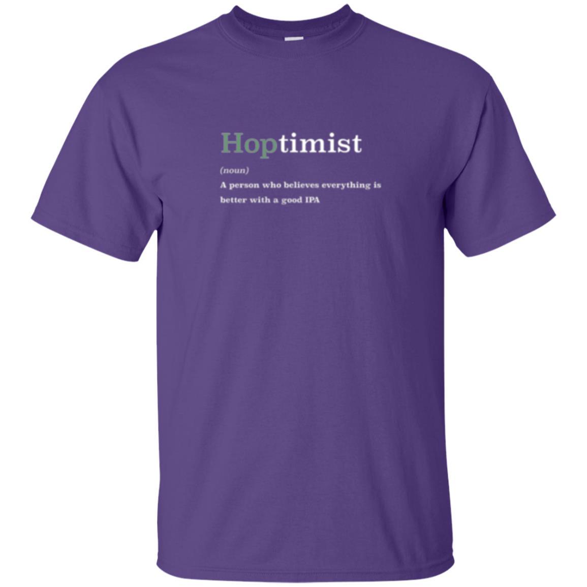 Beer Lover T-shirt Hoptimist Definition Purple