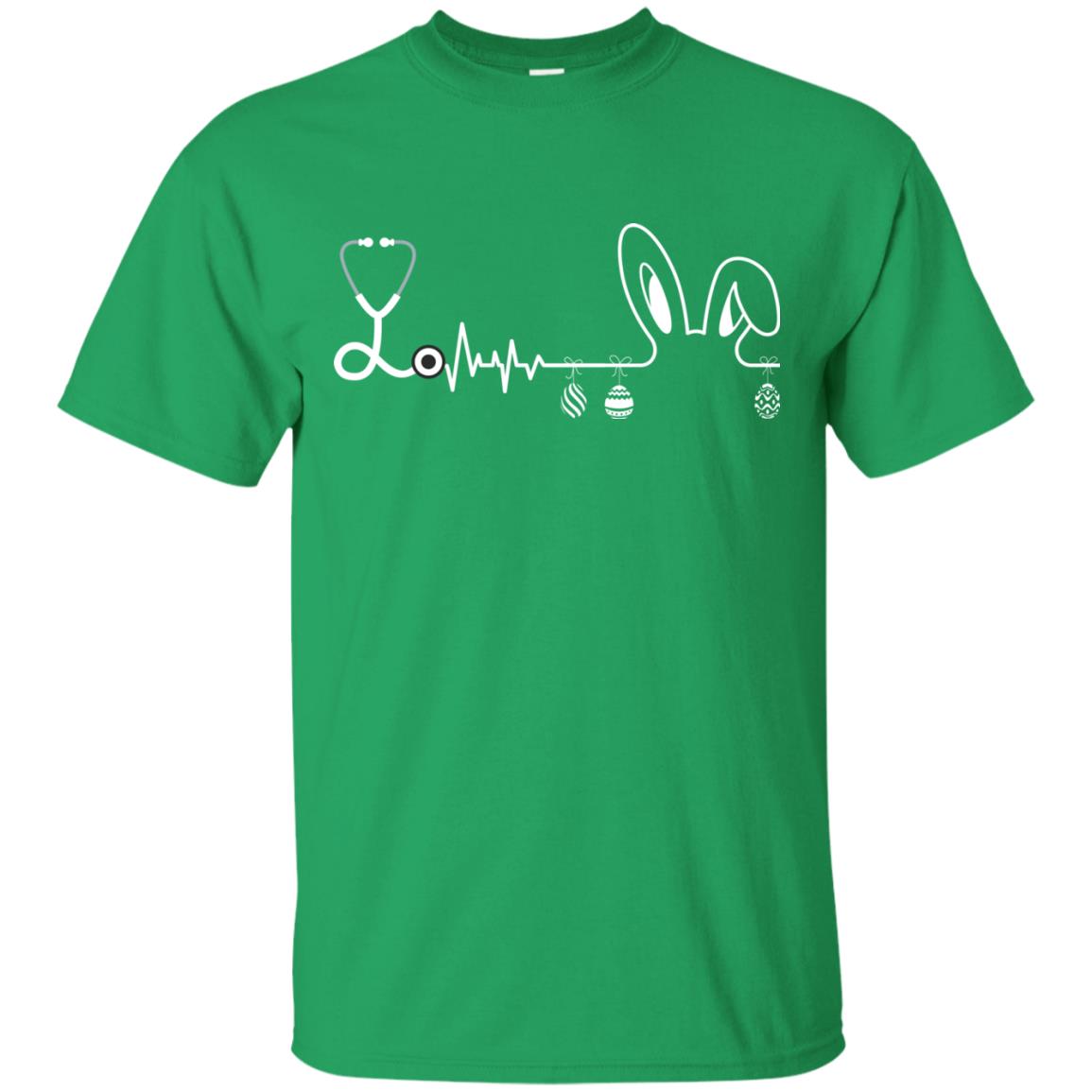 Easter Bunny Nurse Heartbeat T-shirt For Nursing Lover Irish Green
